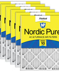 20x30x1 Pleated MERV 10 Air Filters 6 Pack For Home HVAC System Actual Size 19.75 x 29.75 x 0.75 Inches Easy Fit