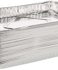 Pack Of 25 Quarter Size Aluminum Foil Cake Pans Heavy Duty And Extra Sturdy For Bake Sales, Events And Easy Food Transport 12.75 X 8.75 X 1.25 Inches