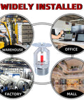 6 Pack Heavy Duty Fire Sprinkler Heads Pendent 3/4 Inch NPT Copper Chrome Finish installed in warehouse, office, factory, and mall.