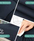 Outdoor Chair Cushions Set Of 2 42x21x4 Inch Cushions For Dining And Rocking Chairs With Ties High Back Comfy Soft Seat Pads