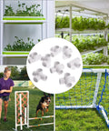 Four Way PVC Fittings Half Inch Eight Pack Furniture Grade Pipe Connectors in DIY garden and sports setups
