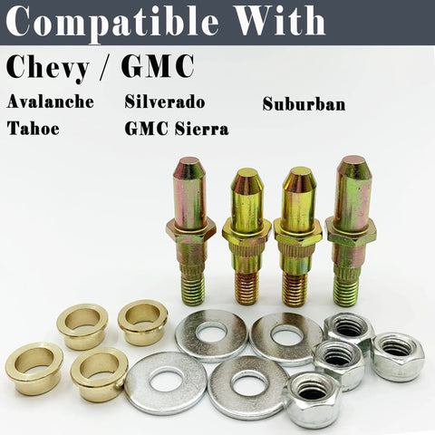 Door Hinge Pin And Bushing Pro Grade Repair Kit For GM Trucks And SUVs Including Silverado Sierra Tahoe Suburban Yukon Avalanche