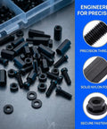 Go-To M3 Nylon Standoff Kit With 380 Pieces For PCB Mounting Including Male And Female Spacers, Threaded Pillars, Screws, Nuts, And Washers