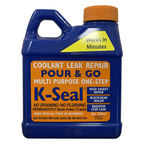 K Seal All Purpose One Step Permanent Coolant Leak Repair 8 Oz Bottle Shake Pour And Go Fixes Radiator Leaks Head Gasket Freeze Plugs Heater Core Water Pump Casing No Draining Required