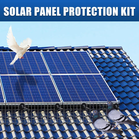 Solar Panel Bird Mesh Guard 6 Inch By 50 Foot Black PVC Coated Steel Netting Keeps Birds And Critters From Nesting Under Panels
