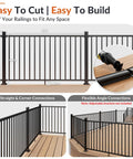 Modular Aluminum Deck Railing Kit Delivering Next Level Wobble Free Construction and dimensions of 6ft x 45in for DIY fitting.