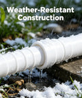 Ditch The Leaky Hose With This Awesome 1/2 Inch Repair Kit Featuring Eight Sturdy Plastic Connectors And Tight Clamps Perfect For Garden Hoses, Aquariums, Or DIY Plumbing Fixes That Save You Cash And Time While Standing Up To Any Weather. 1/2-inch plastic hose connector under rain