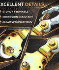 Close-up of Hella Sturdy 2 Pack Snatch Block Pulley with yellow zinc coating and swivel hook details for heavy-duty use.