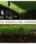 4 In 1 Garden Tool Attachments Cultivator Tiller Digger And Loosener Auger For Three Eighths Inch Hex Drive Drills, soil digger in use
