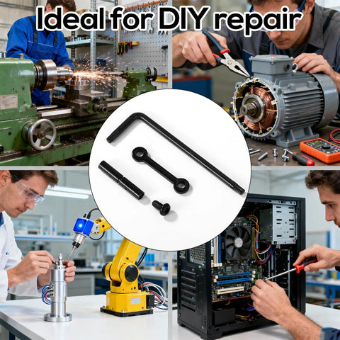 Collage showing Three Set Anti Walk Pins Kit For Vehicles And Model Aircraft with DIY repair scenes and tools.