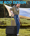 Rolling Cooler With Wheels And Handle 29 Liter 50 Can Capacity Portable Soft Leakproof Insulated Wheeled Cooler in outdoor setting