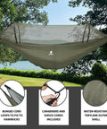 Ultralight Hammock Underquilt For Camping Full Length Warm Three To Four Seasons Hiking Backpacking Travel Water Resistant Soft Silk Fill Cozy Outdoor Gear Keeps You Toasty with bungee loops, carabiners, and water-resistant cover
