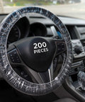 200 Piece Disposable Steering Wheel Covers And Gear Selector Covers Set For Universal Fit Clear Plastic With Elastic Bands