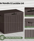 Weatherproof 31 Gallon Deck Box With Lockable Lid For Outdoor Patio Garden And Backyard Storage Keeps Cushions Tools Safe