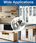 Heavy Duty Adjustable Pie Cut Corner Hinge For Lazy Susan Cabinets And Bifold Doors Compatible With Grass 975, shown in various cabinet types.