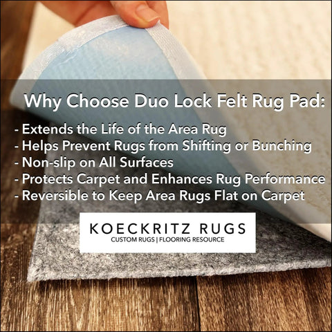 Non Slip Rug Pad Runner Two Point Five By Nine Feet Thick Quarter Inch Felt And Rubber Duo Lock Grip demonstration