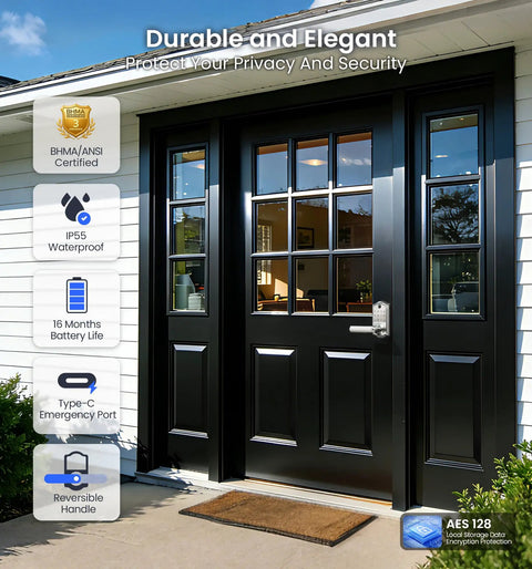 Top Shelf Smart Lever Lock Brings Smooth Keypad Entry And Fingerprint Scanning Straight To Your Front Door For Total Home Security Upgrade With Voice Control And Satin Nickel Hardware Built Tough For Daily Grind