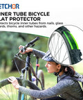 Cyclist fixing bike with Two Rolls Fat Bike Tire Liners With TPU Puncture Protection For Inner Tubes Compatible With 12 to 29 Inch Wheels