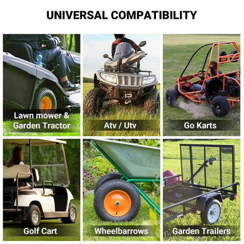 Universal compatibility of Heavy-Duty 15x6.00-6 Inner Tube With TR-13 Straight Valve Stem for various vehicles