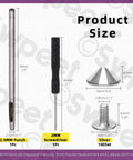 Top Shelf Silver Cone Spikes And Studs Hardware Kit Includes Hole Punch And Screwdriver For Custom Leather Craft Clothing Shoe Embellishments And Badass Accents with tools displayed.