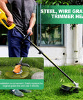 6 Inch Steel Wire Weeding Knife Trimming Head Replacement For Cordless Weed Wacker And Electric Weeding Machine in use