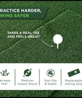 Game-Ready Indoor Golf Mat 4 By 7 Foot with realistic fairway feel, real tee capability, and replaceable hitting strip close-up