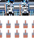 20 Pack Push In Wire Connectors 1 To 4 Out Electrical Terminal Block Copper Conductor Splitter for wiring use.