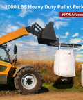 Heavy Duty 2000Lbs Clamp On Pallet Forks For Tractor Loader And Skid Steer Quick Attach With Adjustable Stabilizer Bar 43 Inch Forks lifting bag