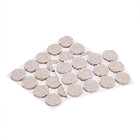 Round Self Adhesive Felt Furniture Pads For Floor Protection And Scratch Prevention Floor Saver Quiet Glide Under Furniture Legs 1 Inch Beige