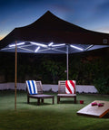 Link Light System For Canopies 4 Pack 20 Inch Light Bars 2720 Lumens Total With Three Modes lighting up outdoor canopy at night