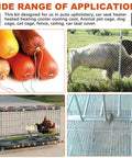Wide range of applications for hog ring kit: bungee cords, fencing, pet cages, upholstery, furniture repair.