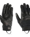 Firemark Sensor Gloves With Goat Leather Palm Lightweight Flame Resistant Gear All Black Medium Breathable Partial Finger Design