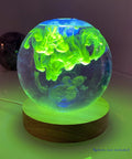 Next Gen Fluoro Lava Lamp With FluoroGel Color Burst Neon Glow For Desk Or Room Decor 4 Inch Round Light Show