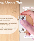 Pro Grade Wooden Edge Banding Trimmer With Three Replacement Blades demonstration on wood edge