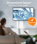 Straight Up Sturdy Beige Cord Hider And Wall Cable Cover Fits 2 To 3 Wires Fire Resistant in modern living room setting.