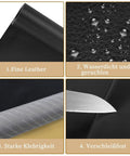 Mega Self Adhesive Faux Leather Patch Strip For Seamless Couch And Auto Seat Repair Heavy Duty Vinyl Film showing fine texture and waterproof surface.