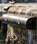 Beefy Rubber Dock Fender For Marine Use, D Type Black Dock Fenders For Boats, Ships And Piers, Heavy Duty, mounted on dock