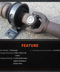 Heavy Duty Drive Shaft Center Support Bearing 0714FED9U Straight Swap Direct Fit For Ford Edge AWD 2007 To 2014 close-up of bearing and yolk detail