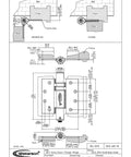 Technical drawing of 3 Pack 4.5 Inch Heavy Duty Adjustable Self Closing Door Hinges Black Fire Rated Full Mortise Two In One Hinges And Door Closer
