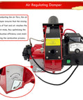 Air regulating damper on Heavy Duty Waste Oil Burner Air Atomizing Multi Fuel Heater For Boilers And Industrial Furnaces.