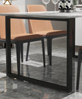 Dining setup featuring Heavy Duty Metal Table Legs 28 Inch High 35 Inch Wide Set Of 2 Built Tough As Nails To Handle 1200 Lbs Load Capacity Modern Industrial Desk Supports For Home Or Office