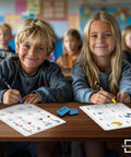 Children using Flexible Dry Erase Fraction Sheets 9 by 12 Inch Small Whiteboards Pack for Classroom Math Fractions Teaching