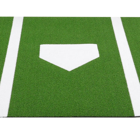 Baseball Hitting Mat 9.8 By 4.9 Feet Pro Grade Durable Batting Cage Turf With Home Plate And White Lines Portable Roll Up Batters Box