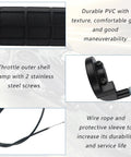 Throttle Cable Kit For Seven Eighths Inch 22mm Bike Throttle Assembly with grip texture, clamp, and wire rope details