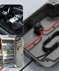 Two Port Insulated Wire Tap Connector For 4 To 14 AWG Copper And Aluminum Wires in use with engine and electrical panel examples.