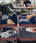 Step-by-step guide using Upgraded Windshield Repair Kit DIY Friendly Pro Grade 40ml Nano Glass Repair Fluid for car window cracks.