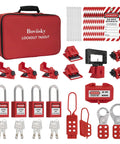 Lockout Tagout Kit For Electrical Safety Must Have With Hasps Clamp On And Universal Breaker Locks, 4 Safety Padlocks, Tags.
