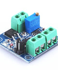 PWM To Voltage Module Converts PWM To Analog 0 To 10 Volt Signal For PLCs And Industrial Control Panels, top view.
