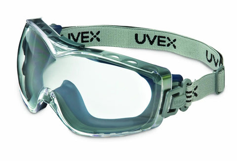 Stealth OTG Safety Goggles With Clear HydroShield Anti Fog Lens And Fabric Headband, Prescription Friendly, Durable Build