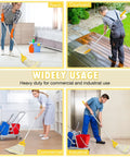 Heavy Duty Commercial Cotton Mop Set With 59 Inch Long Handle And Extra Replacement Head Including Two Large Mop Heads used in different environments